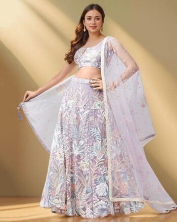 Embroidered Lehenga Choli Set with Dupatta