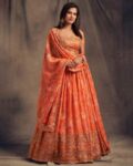 Women Floral Print Flared Lehenga Choli Set with Dupatta