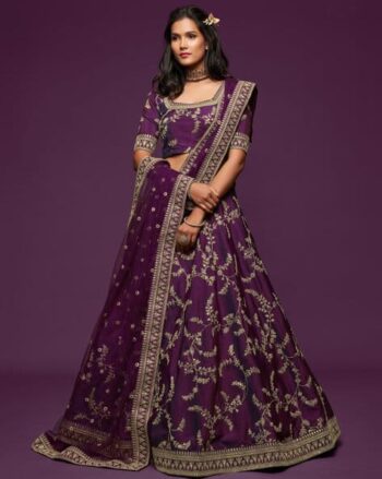 Women Embroidered A-Line Lehenga Choli Set