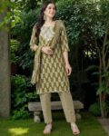 Women Embroidered Flared Kurta Set