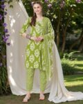 Women Embroidered Straight Kurta Set