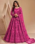 Women Embroidered Lehenga Choli Set with Dupatta