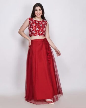 Women Flared Lehenga Choli Set