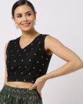 fusion_black_embellished_v-neck_crop_top.jpg