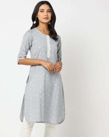 Paisley Print Straight Kurta