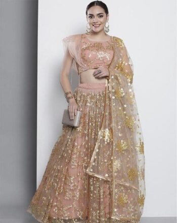 Embellished Lehenga Choli Set with Dupatta
