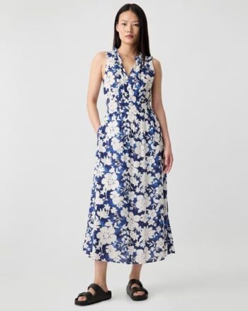 V-Neck Halter-Neck Maxi Dress