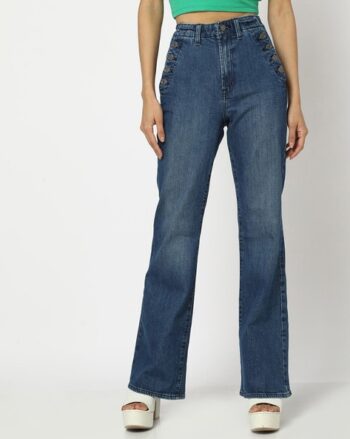 Women Lightly Washed Relaxed Fit Jeans