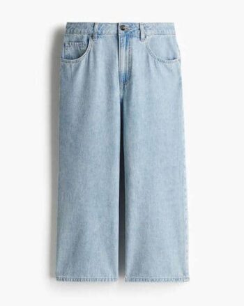 Women Wide High Cropped Jeans