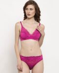 Women Seamless Net Bra & Panty Set