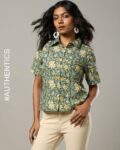 Handblock Print Cotton Straight Shirt
