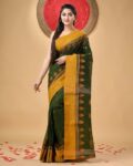 Handloom Cotton Saree with Woven Contrast Border