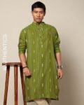 indie_picks_green_south_cotton_dobby_long_kurta_26_side_pocket.jpg