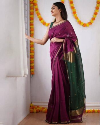 Traditional Cotton Blend Saree