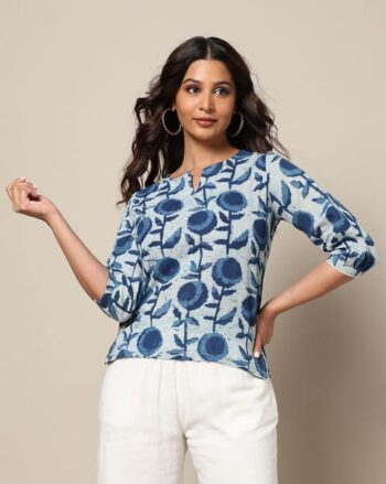 Sanganer Handblock Print Cotton Top