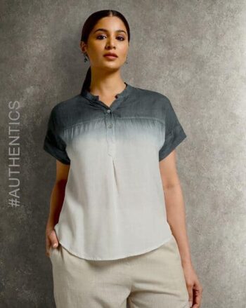 Women Ombre Print Relaxed Fit Top