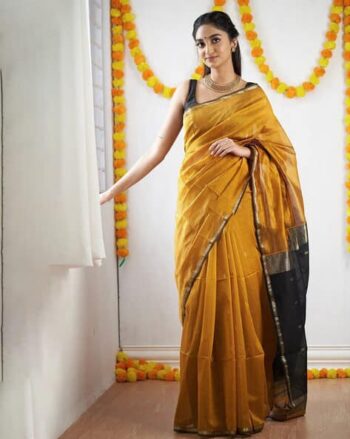Woven Cotton Silk Kanjivaram Saree