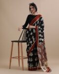 Women Paisley Print Pure Cotton Mulmul Saree