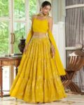 Women Embroidered Flared Lehenga Choli Set