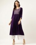 Women Embroidery Flared Kurta