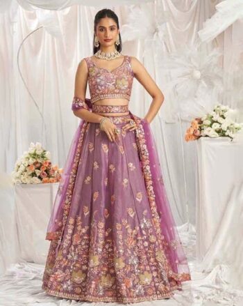Women Embroidery Lehenga Choli Set with Dupatta