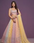 Women Embellished Kalidar Lehenga Choli Set with Dupatta