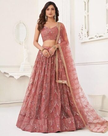 Women Embellished Flared Lehenga & Choli with Dupatta