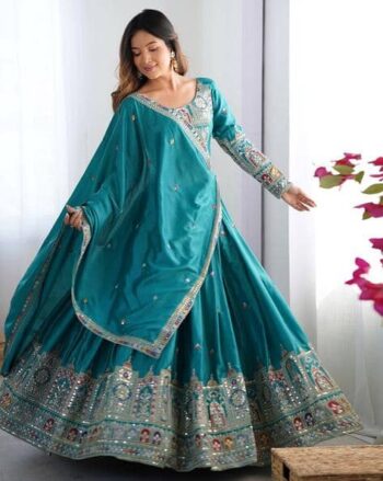 Women Embroidered A-Line Lehenga Choli Set