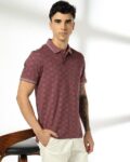 Men Printed Slim Fit Polo T-Shirt