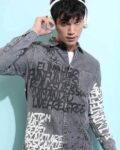 Men Typographic Print Slim Fit Shirt