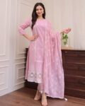 Women Embroidered Straight Kurta Set