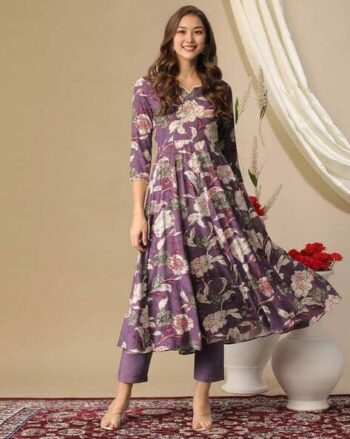 Women Embroidered Straight Kurta Set
