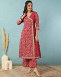 Women Embroidered A-Line Kurta Suit Set