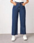 Women High Rise Straight Jeans