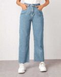 Women High Rise Straight Jeans