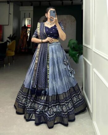 Women Printed Flared Lehenga Choli Set