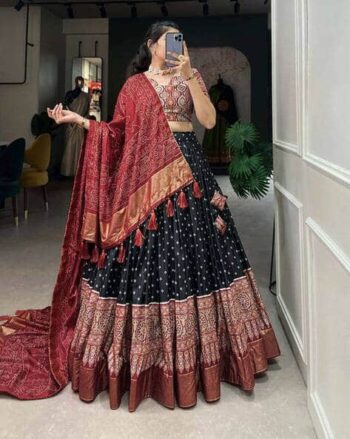 Women Printed Flared Lehenga Choli Set