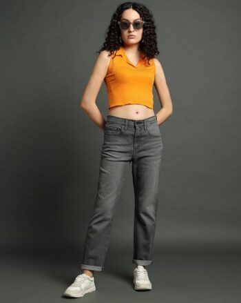 Women Lightly Washed High-Rise 724 Slim Straight Fit Jeans
