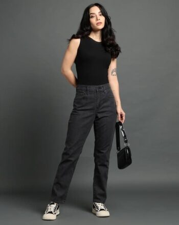 Women Lightly Washed High-Rise 724 Slim Straight Fit Jeans