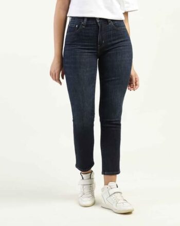Women Lightly Washed High-Rise 724 Slim Straight Fit Jeans