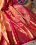 Women Floral Woven Banarasi Silk Saree