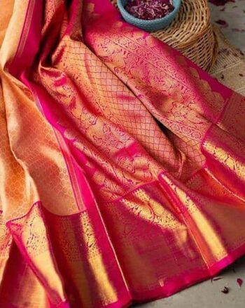 Women Floral Woven Banarasi Silk Saree