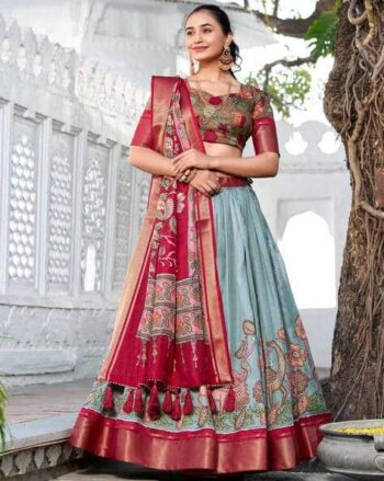 Women Dola Silk Lehenga Choli Set