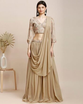Women Embroidered Flared Lehenga Choli Set