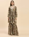 Women Embroidered Flared Kurta Set