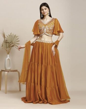 Women Embroidered Flared Lehenga Choli Set