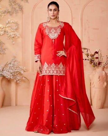 Women Embroidered Straight Kurta Suit Set