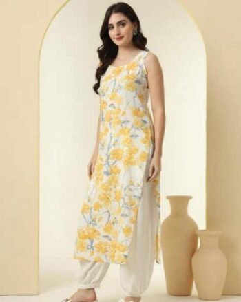 Women Floral Straight Kurta