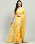 Women Striped Art Silk Saree with Tassels
