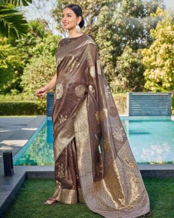 Women Banarasi Silk Saree With Blouse Piece